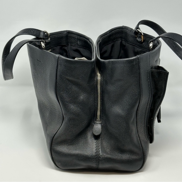 Marc Jacobs Maverick Tote Soft Black Pebbled Leather Large Bag 3 Sections EUC! - Picture 4 of 11